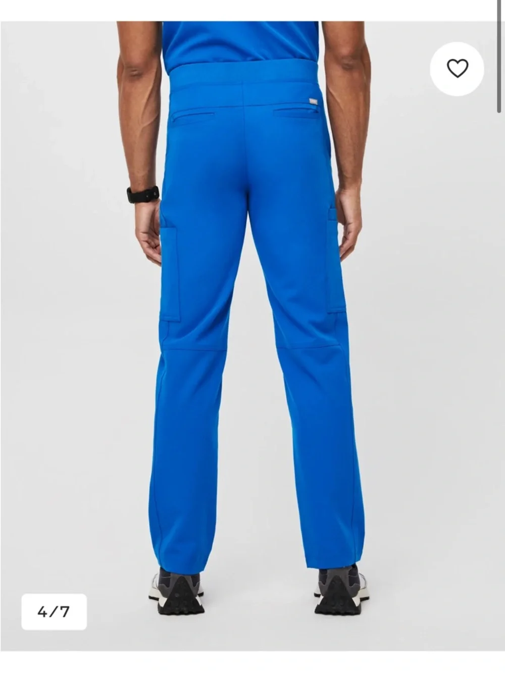 Men’s axim cargo straight leg w/ yellow strings teal fig scrub pants size large